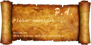 Pieler Ametiszt névjegykártya